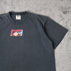 画像1: 90's PIG PEN USA製 アニメキャラクタープリントTシャツ BLACK XL (1)