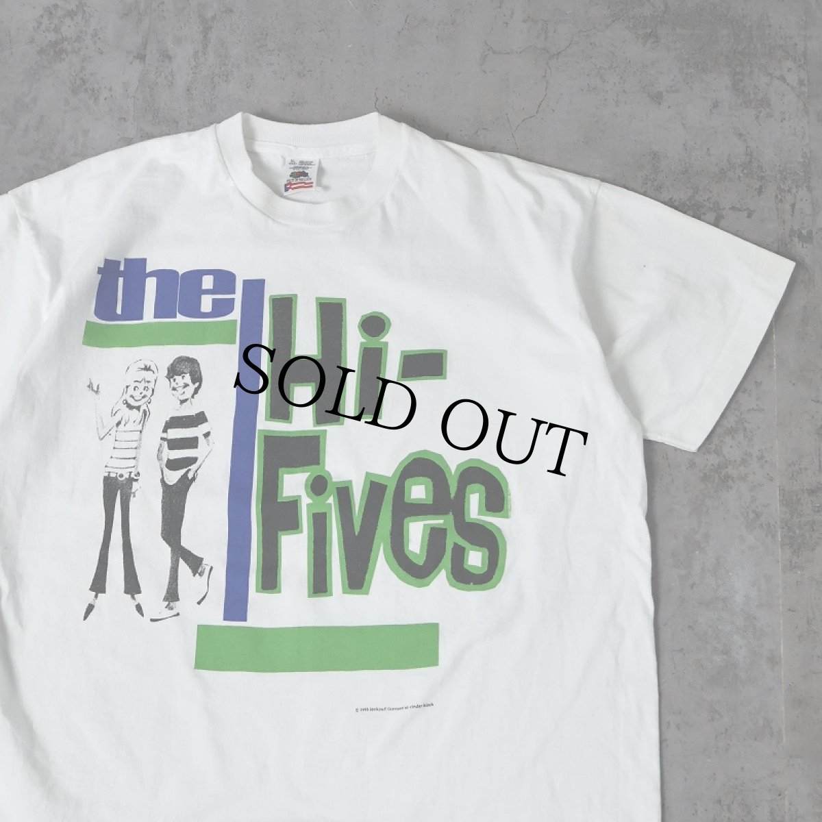 画像1: 90's Lookout Records "The hi-Fives" レコードレーベル プリントTシャツ XL (1)