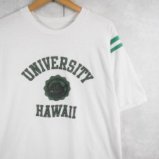 画像1: 70〜80's "UNIVERSITY HAWAII" プリントフットボールTシャツ (1)