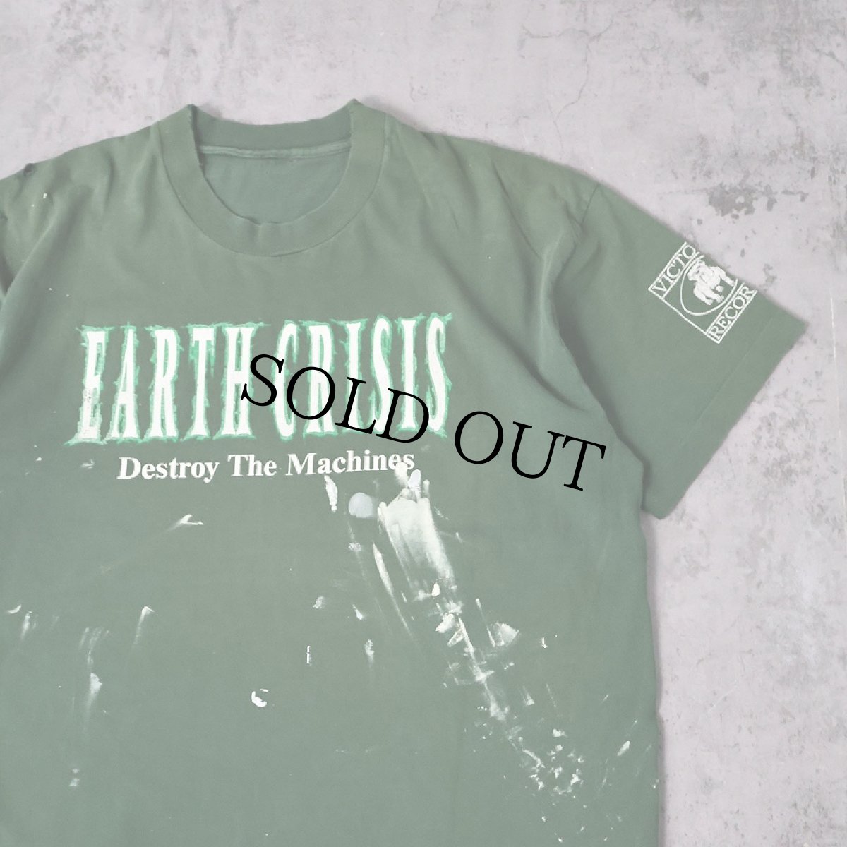 画像1: 90's Earth Crisis "Destroy the Machines" メタルコア・バンド アルバムプリントTシャツ (1)