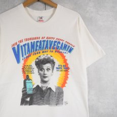 画像1: 90's I Love Lucy USA製 "Vitameatavegamin" テレビドラマ プリントTシャツ M (1)