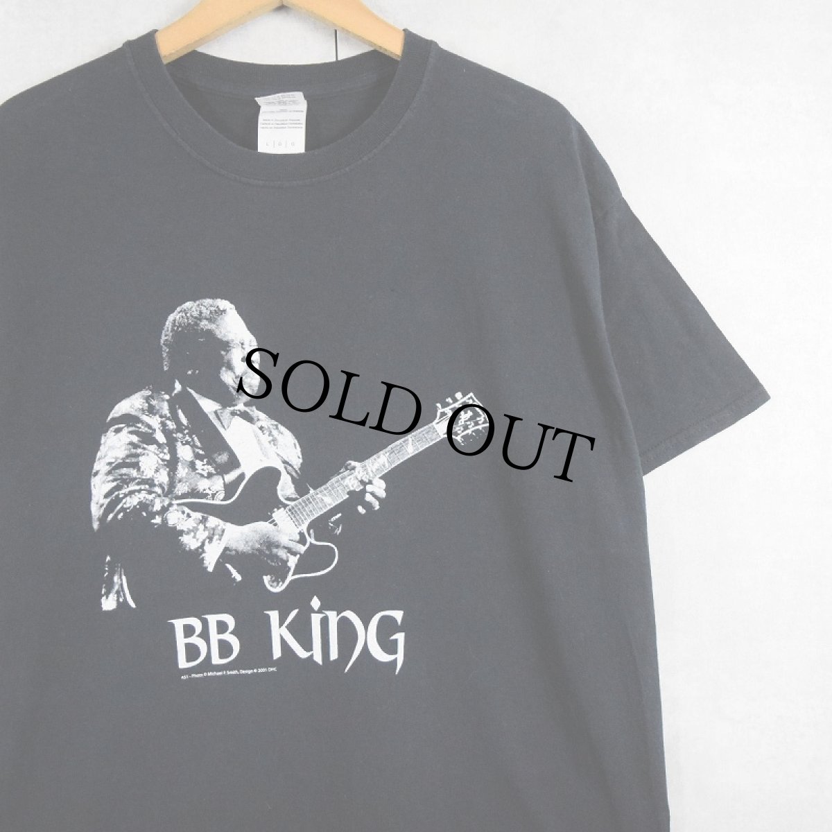 画像1: 2000's B.B.KING ブルースミュージシャンTシャツ BLACK L (1)