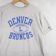 画像1: 80's Champion トリコタグ USA製 "DENVER BRONCOS" プリントTシャツ L (1)