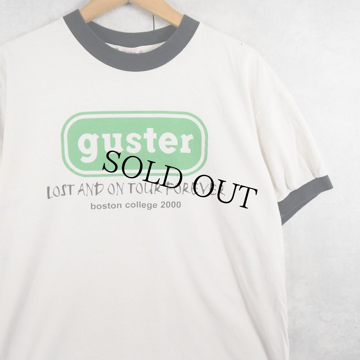 画像1: 2000's GUSTER "LOST AND ON TOUR FOREVER" オルタナティブロックバンドリンガーTシャツ L (1)