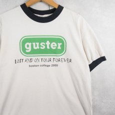 画像1: 2000's GUSTER "LOST AND ON TOUR FOREVER" オルタナティブロックバンドリンガーTシャツ L (1)
