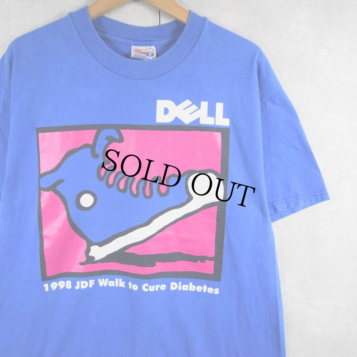 画像1: 90's DELL チャリティーウォークイベントプリントTシャツ L (1)