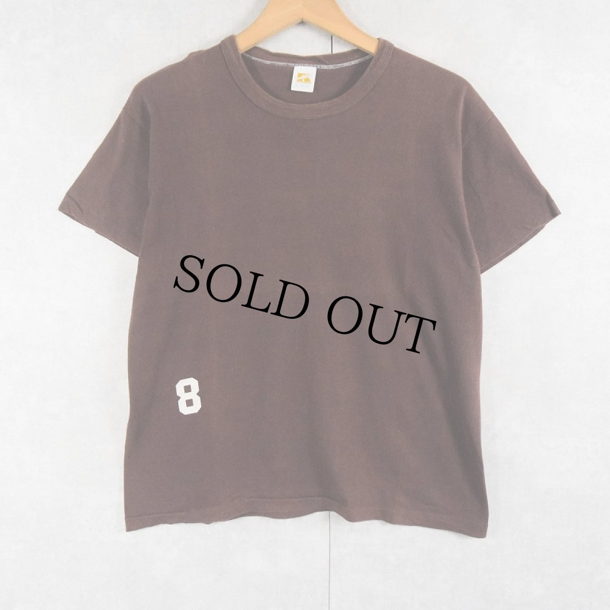 画像2: 70's RUSSELL ATHLETIC USA製 "TOM LYONS" プリントTシャツ BROWN M (2)