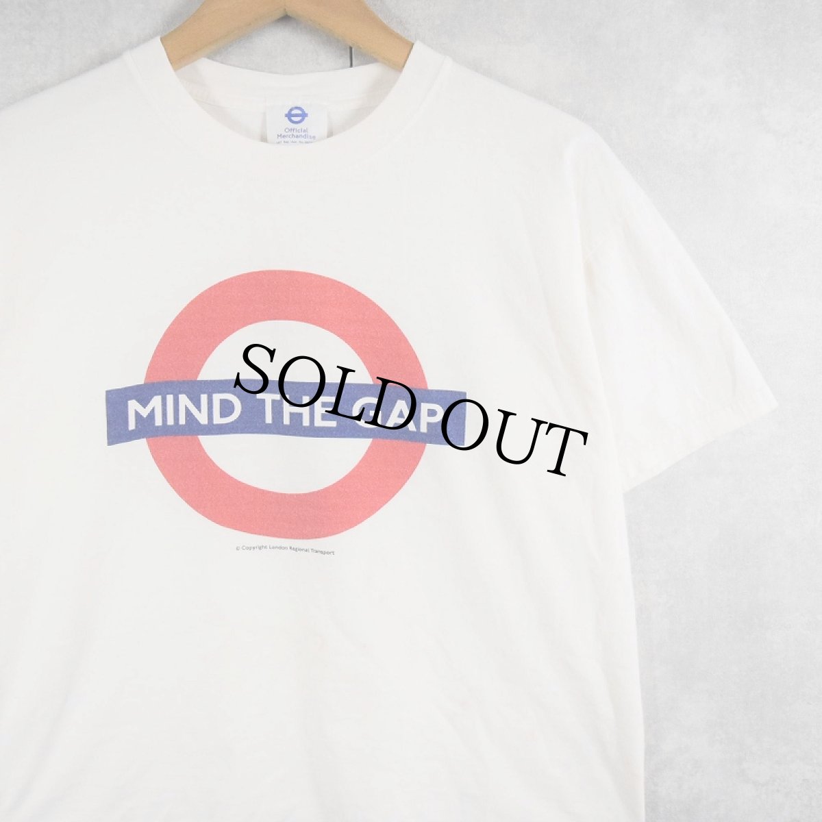 画像1: London Regional Transport "MIND THE GAP" 交通局プリントTシャツ KIDS (1)