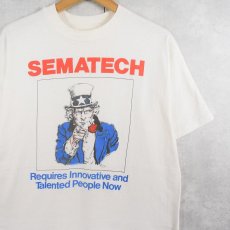 画像1: 90's Uncle Sam USA製 "SEMATECH" キャラクタープリントTシャツ L (1)