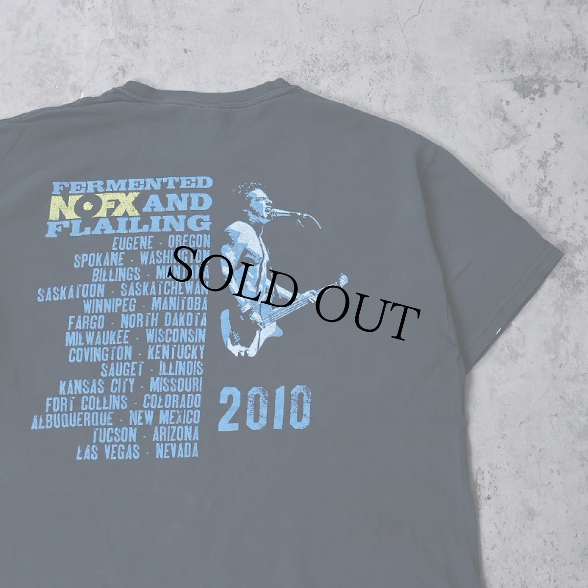 画像2: 2010 NOFX "Fermented and Flailing" パンクロックバンド ツアープリントTシャツ BLACK L (2)
