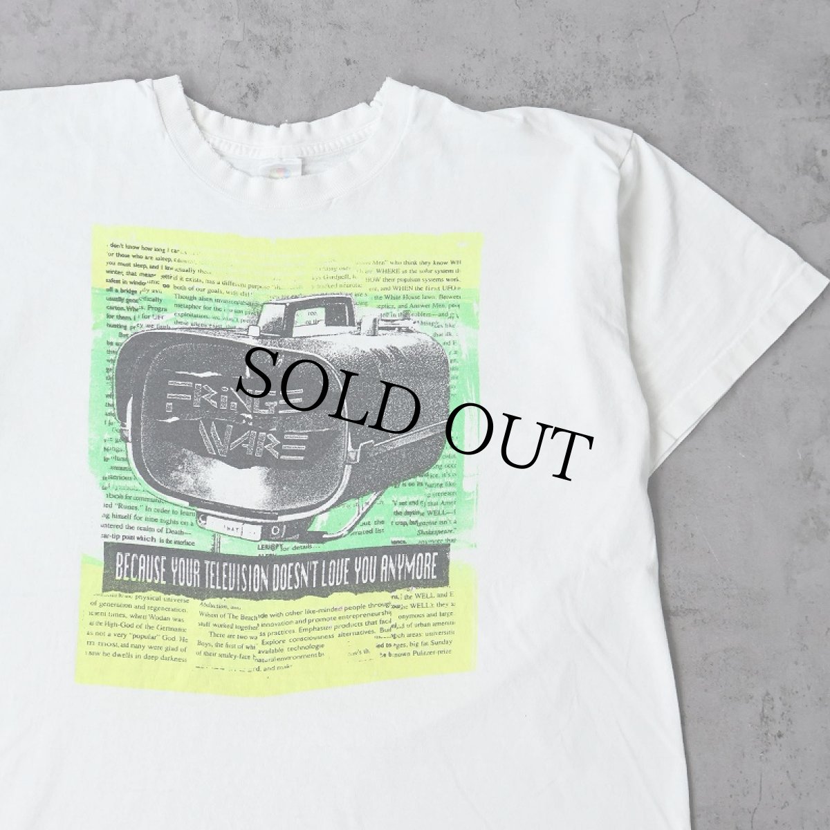 画像1: 90's FringeWare Review USA製 マガジンプリントTシャツ XL (1)