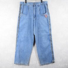 画像1: MAC GEAR サイドジップ ワイドデニムパンツ W36 (1)