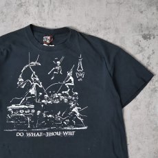 画像1: Archaic smile USA製 スカルプリントTシャツ BLACK (1)