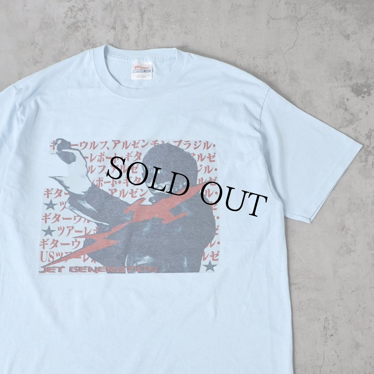画像1: Guitar Wolf "JET GENERATION" ガレージロックバンド ツアープリントTシャツ L (1)