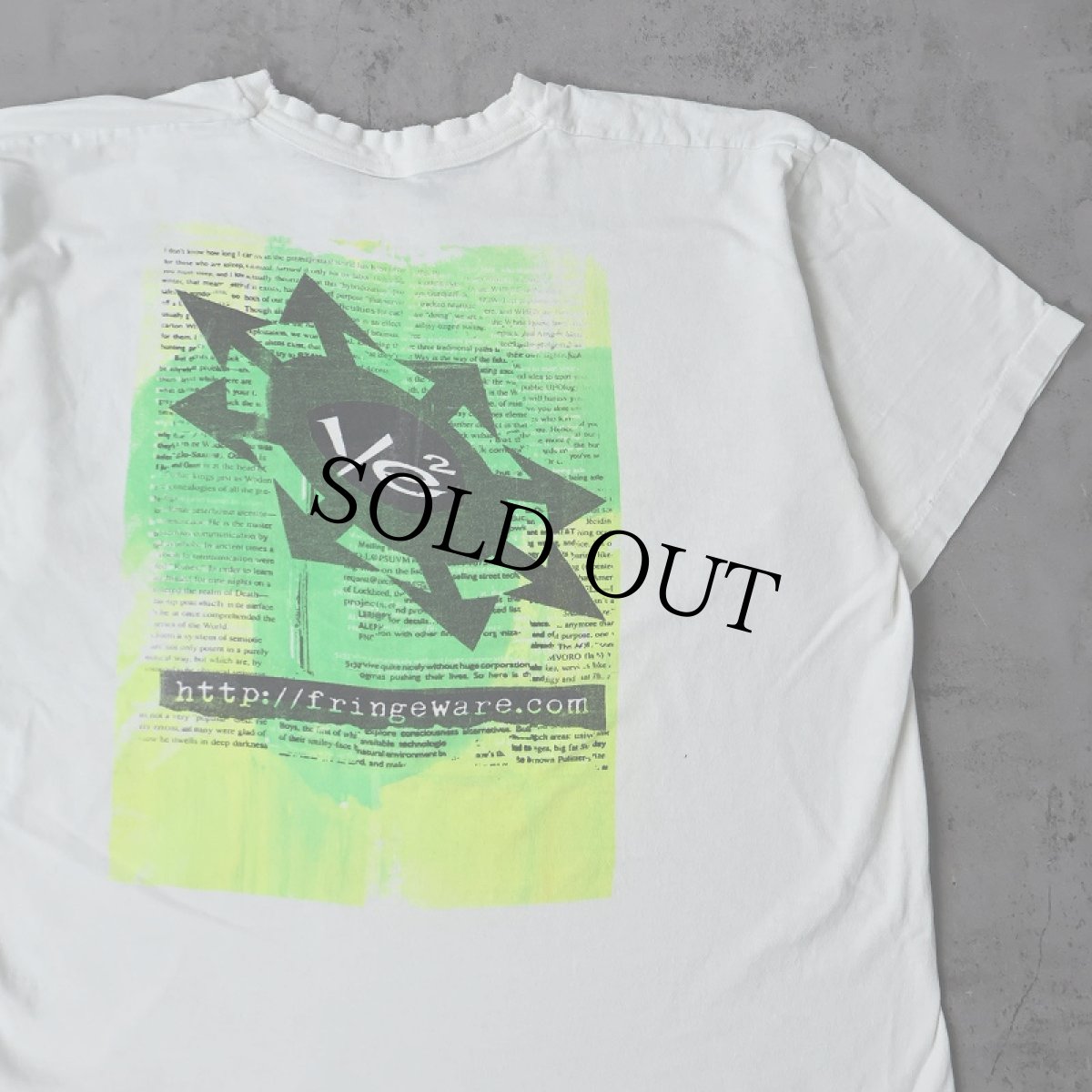 画像2: 90's FringeWare Review USA製 マガジンプリントTシャツ XL (2)