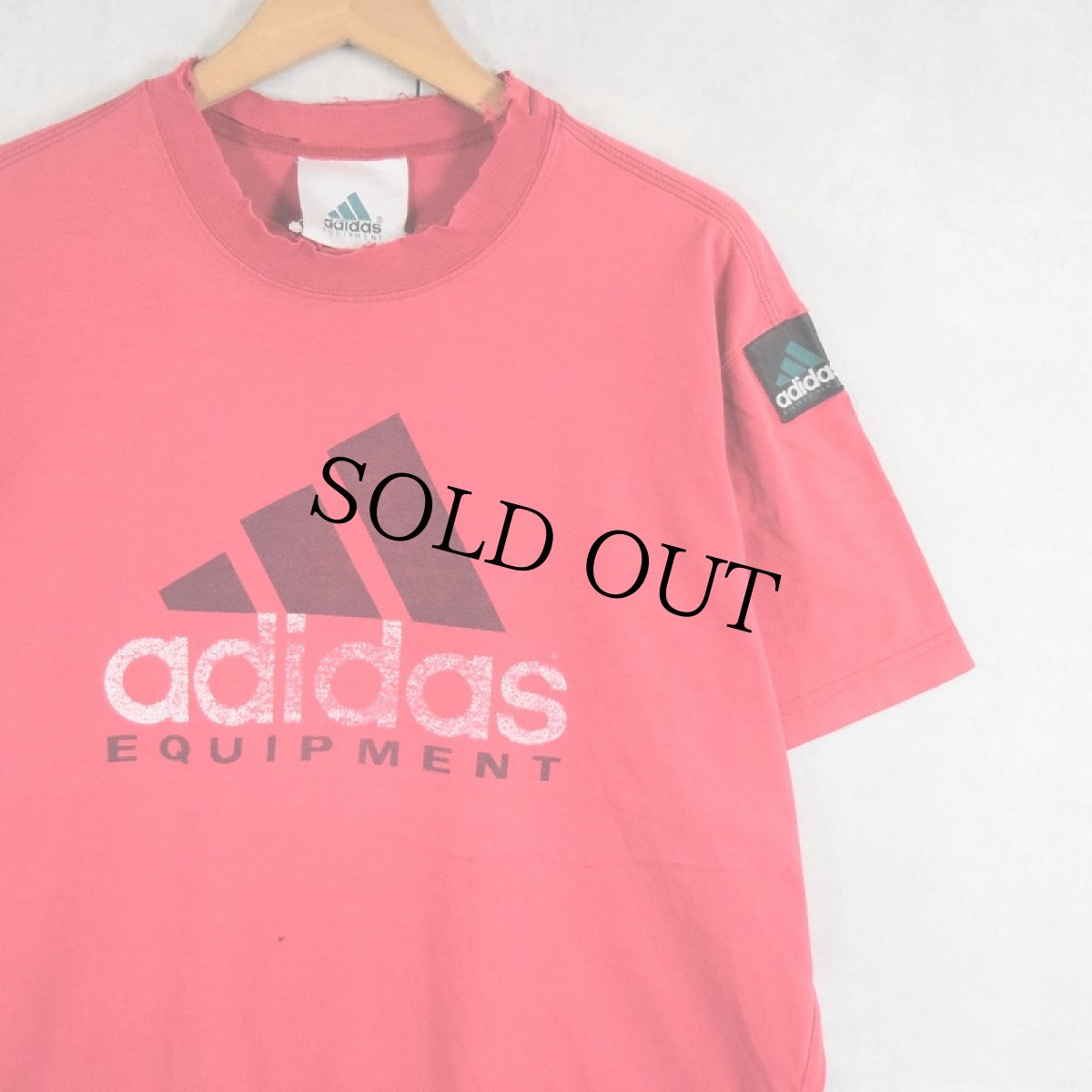 画像1: 90's adidas EQUIPMENT ロゴプリントTシャツ M (1)