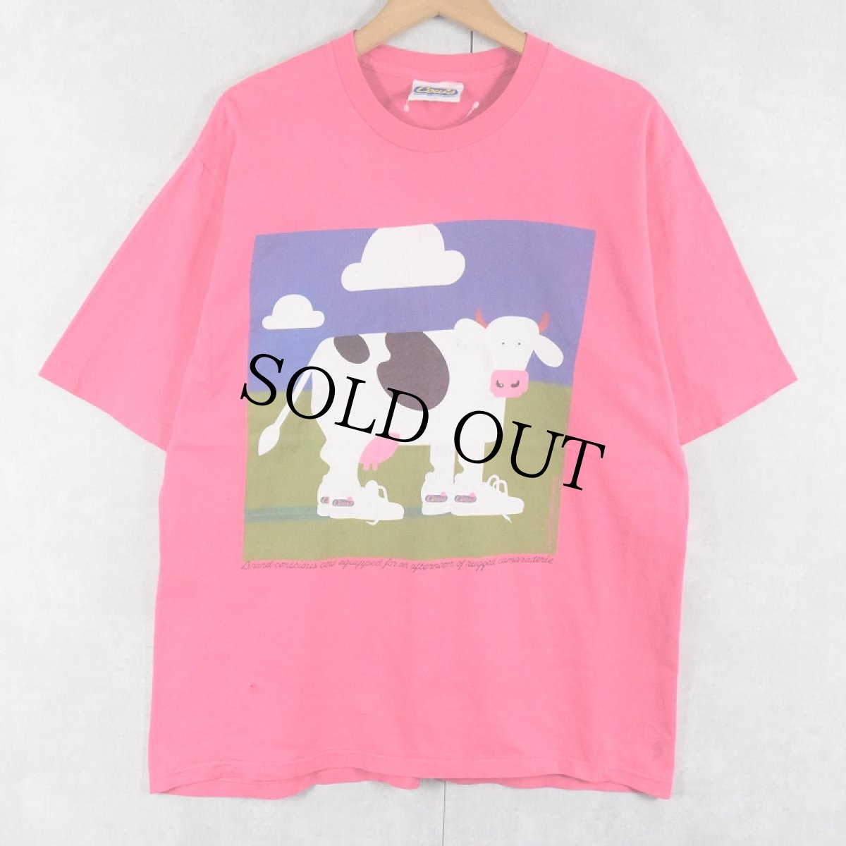 画像1: 90's Cows Creamery CANADA製 アイスクリームメーカー プリントTシャツ L (1)