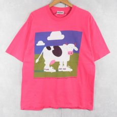 画像1: 90's Cows Creamery CANADA製 アイスクリームメーカー プリントTシャツ L (1)
