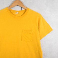 画像1: 60〜70's FRUIT OF THE LOOM USA製 無地 ポケットTシャツ M (1)