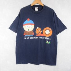 画像1: 90's SOUTH PARK "OH MY GOD! THEY KILLED KENNY!" キャラクタープリントTシャツ NAVY XL (1)