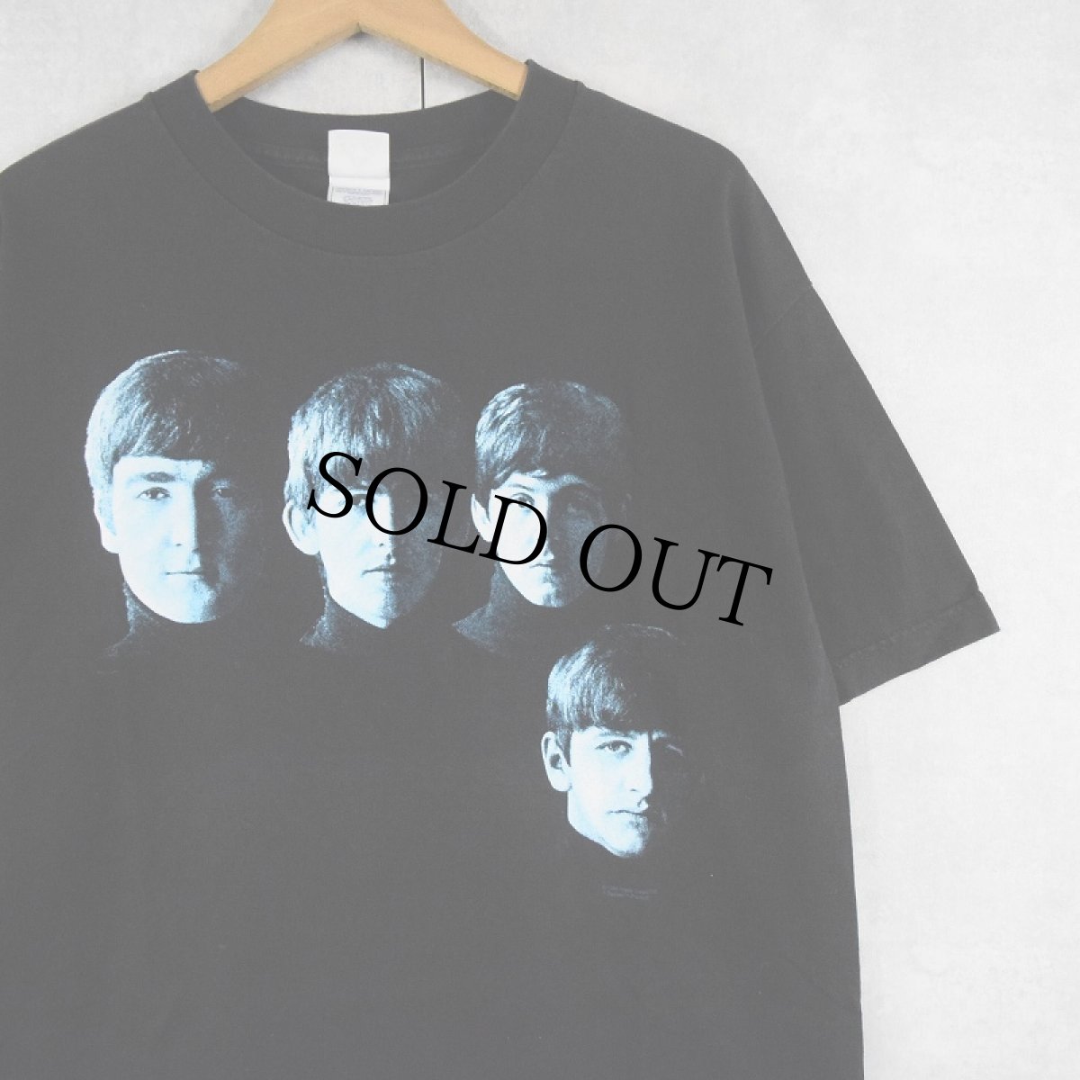画像1: 90's〜 THE BEATLES ロックバンドプリントTシャツ BLACK L (1)