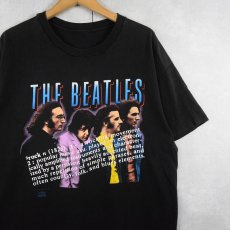 画像1: 90's THE BEATLES ロックバンドプリントTシャツ BLACK  (1)