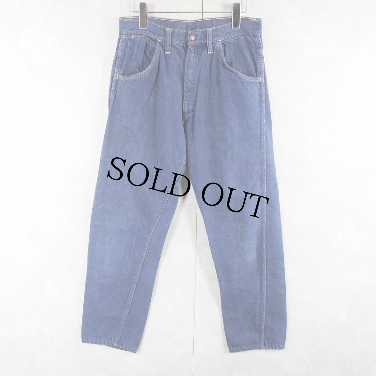 画像1: 70〜80's バットダイデニムパンツ W29 (1)