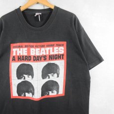 画像1: 90's THE BEATLES USA製 "A HARD DAY'S NIGHT" ロックバンドプリントTシャツ BLACK XL (1)