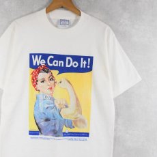 画像1: 90's USA製 "We Can Do It!" 第二次世界大戦 ポスタープリントTシャツ M (1)