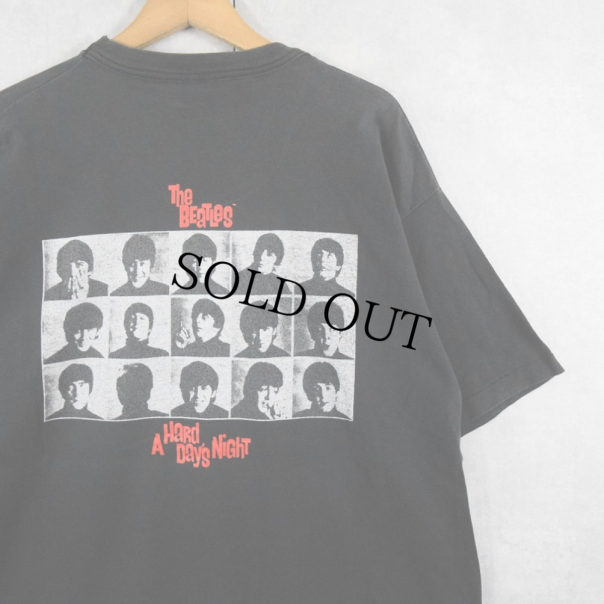 画像2: 90's THE BEATLES USA製 "A HARD DAY'S NIGHT" ロックバンドプリントTシャツ BLACK XL (2)