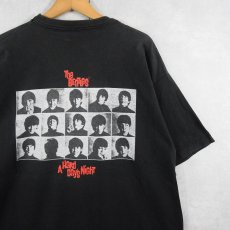 画像2: 90's THE BEATLES USA製 "A HARD DAY'S NIGHT" ロックバンドプリントTシャツ BLACK XL (2)