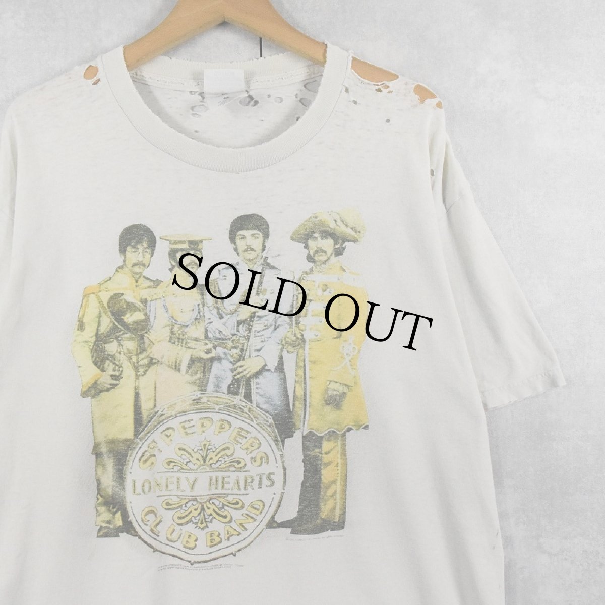 画像1: 90〜2000's THE BEATLES "Sgt Pepper's Lonely Hearts Club Band" ロックバンドプリントTシャツ L (1)