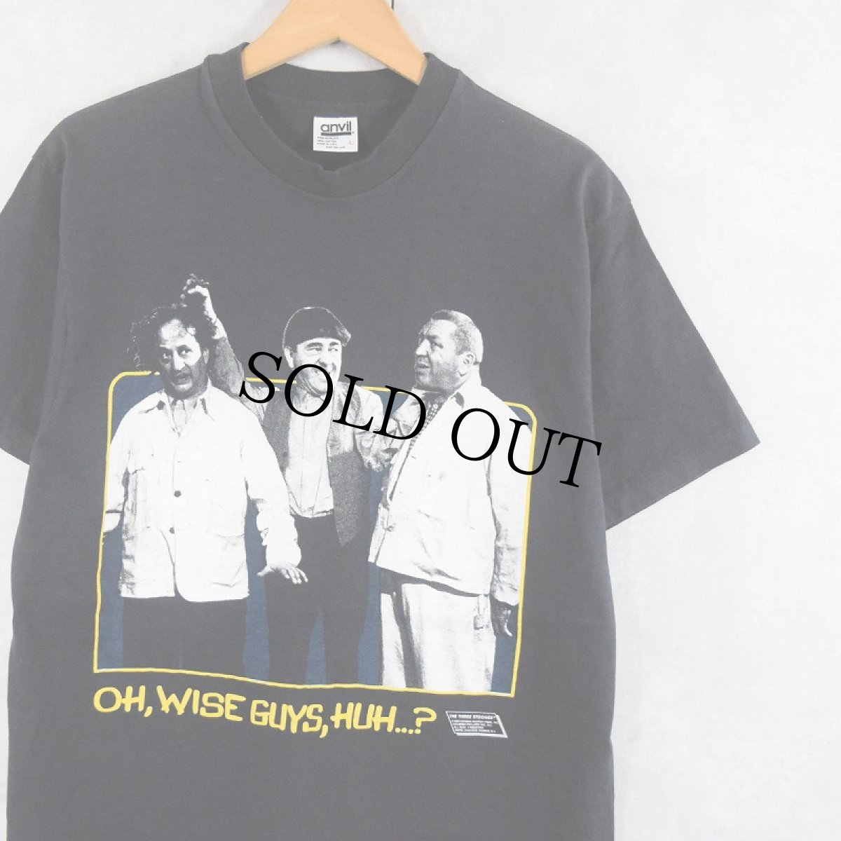 画像1: 80's THE THREE STOOGES USA製 コメディアンプリントTシャツ BLACK L (1)