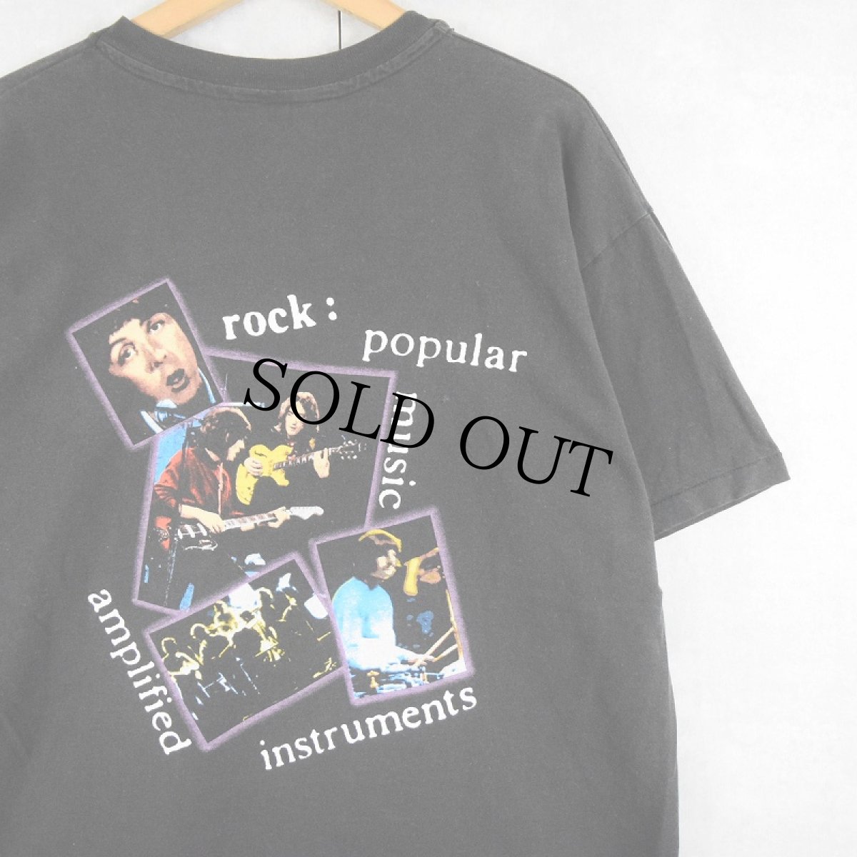 画像2: 90's THE BEATLES ロックバンドプリントTシャツ BLACK (2)