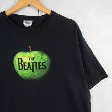 画像1: THE BEATLES "Apple Records" ロックバンドプリントTシャツ BLACK L (1)