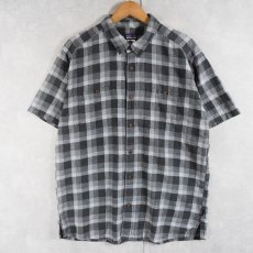 画像1: 2014SS Patagonia チェック柄 コットンシャツ L (1)