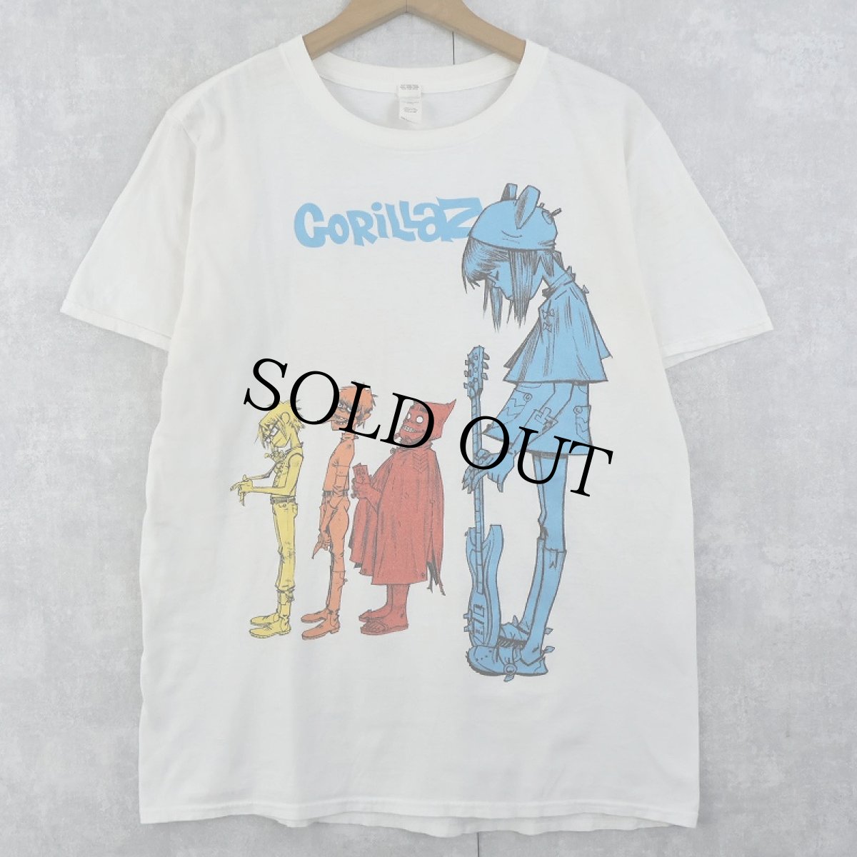 画像1: GORILLAZ ロックバンドTシャツ M (1)