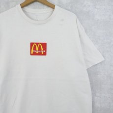 画像1: Cactus Jack×McDonald's ロゴプリント ヒップホップTシャツ XL (1)