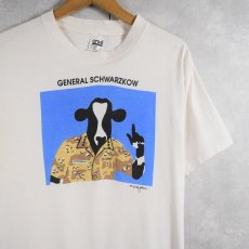 画像1: 90's Woody Jackson USA製 "GENERAL SCHWARZKOW" アートプリントTシャツ L (1)