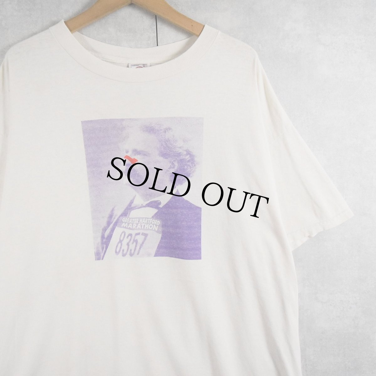 画像1: 2000's Greater Hartford Marathon "26.2 MILES OF SMILES" マラソン大会プリントTシャツ XL (1)