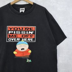 画像1: 90's SOUTH PARK "YOU'RE PISSIN' ME OFF OVER HERE." キャラクタープリントTシャツ BLACK XL (1)