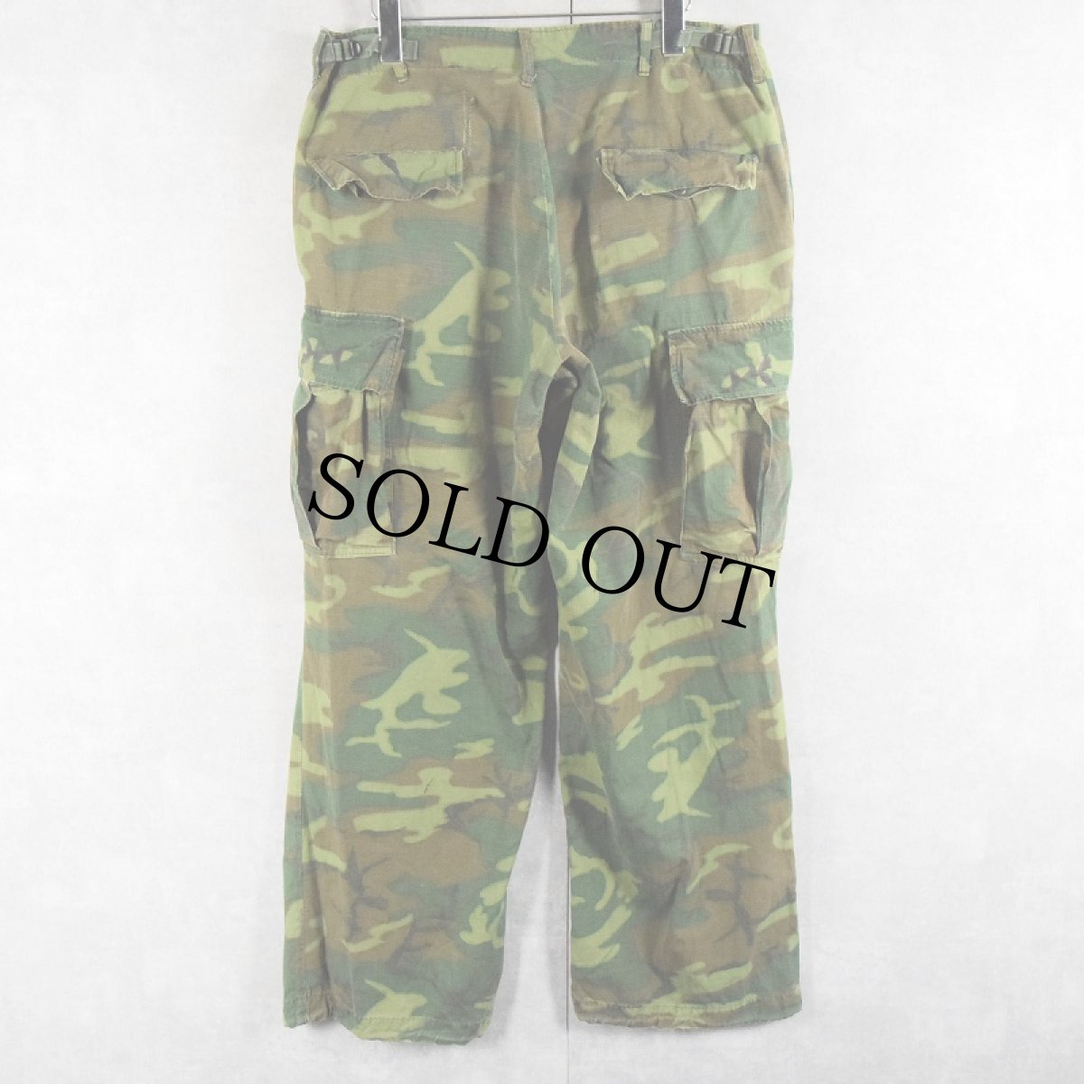 画像2: 60's U.S.ARMY ERDL迷彩 グリーンリーフ ジャングルファティーグパンツ 4th MEDIUM REGULAR (2)