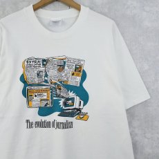 画像1: 2000's "The evolution of journalism" プリントTシャツ XL (1)