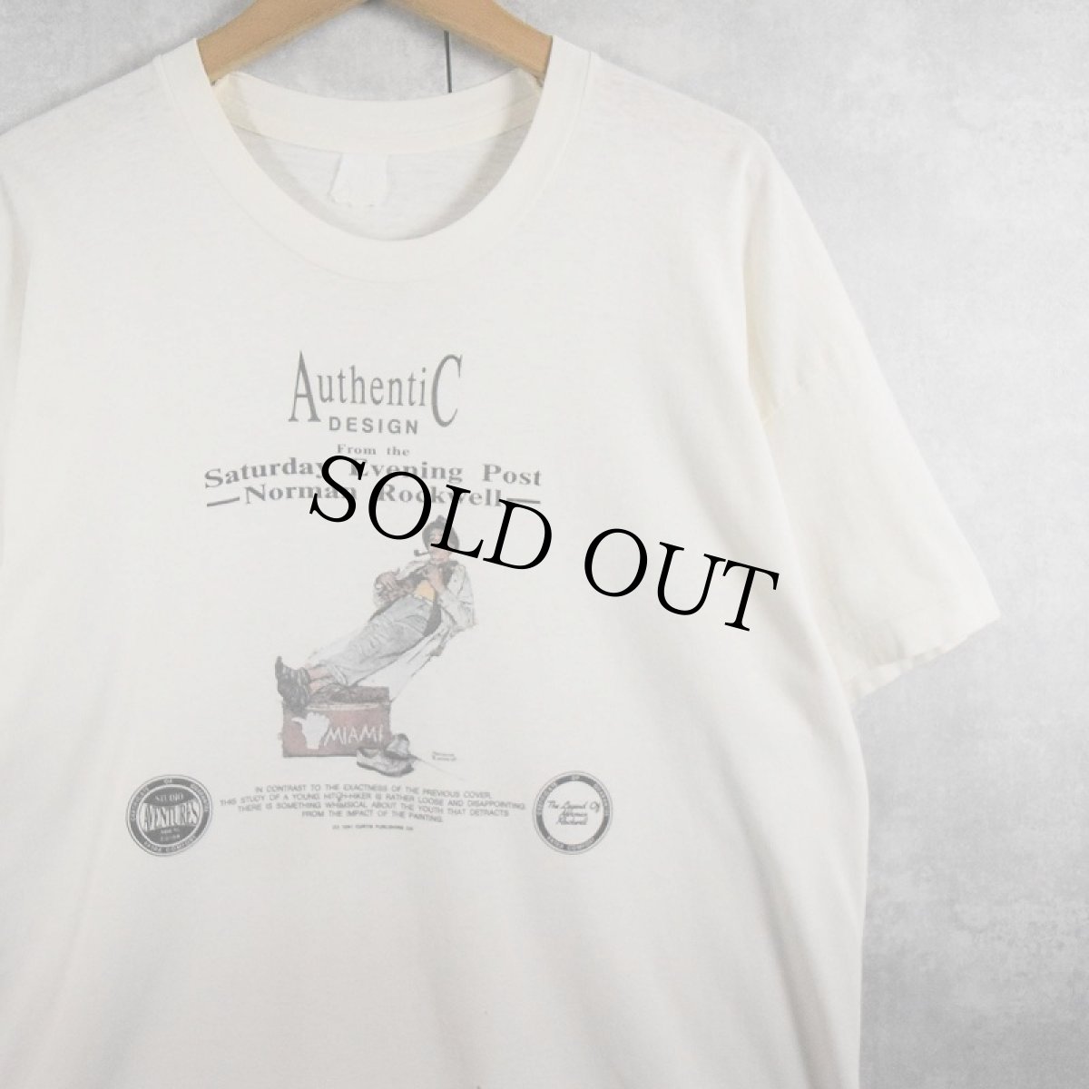 画像1: 90's Norman Rockwell "Saturday Evening Post" アートプリントTシャツ (1)