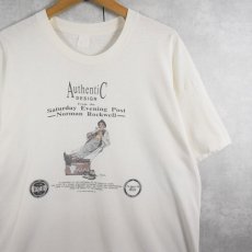 画像1: 90's Norman Rockwell "Saturday Evening Post" アートプリントTシャツ (1)
