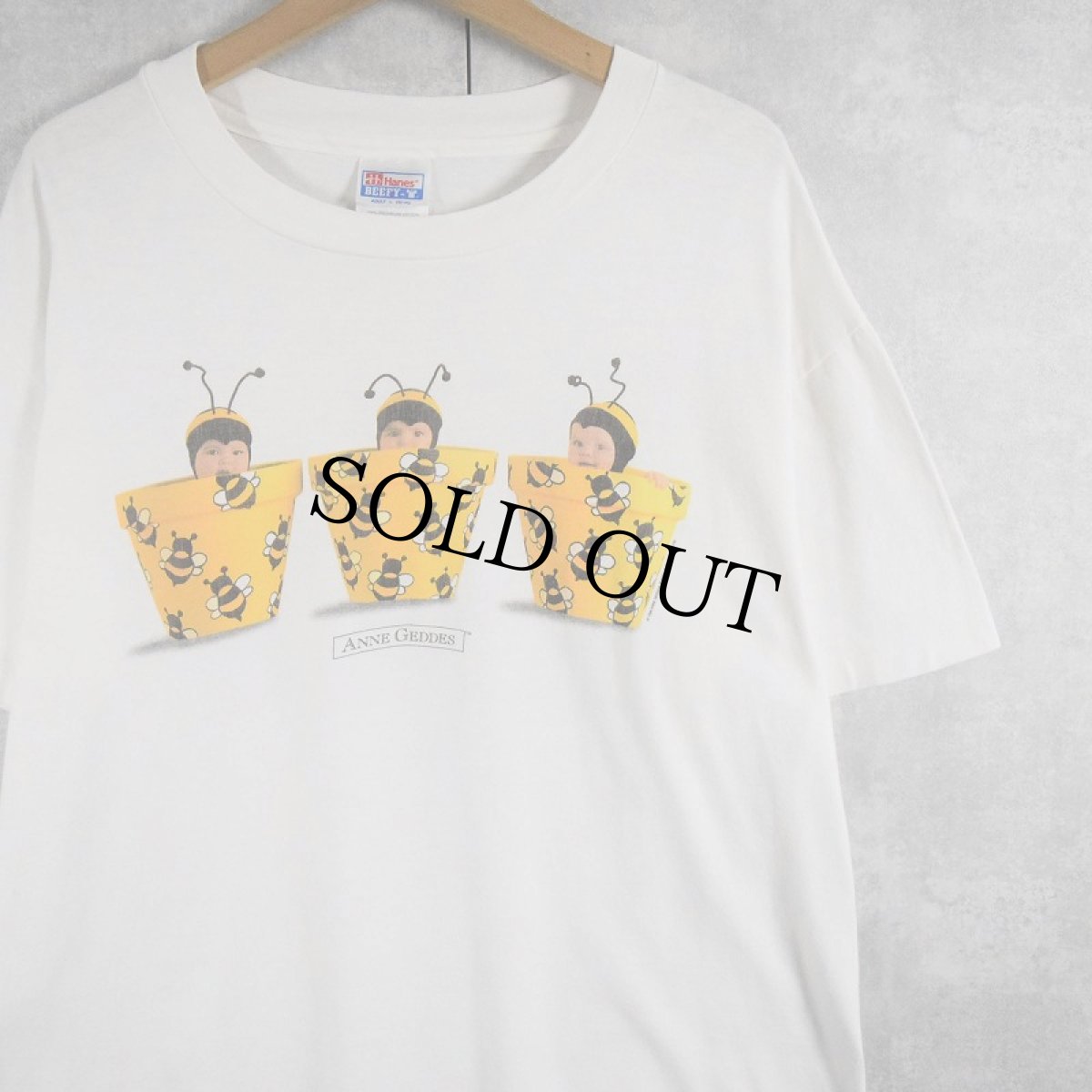 画像1: 90's ANNE GEDDES 赤ちゃんフォトアートプリントTシャツ L (1)