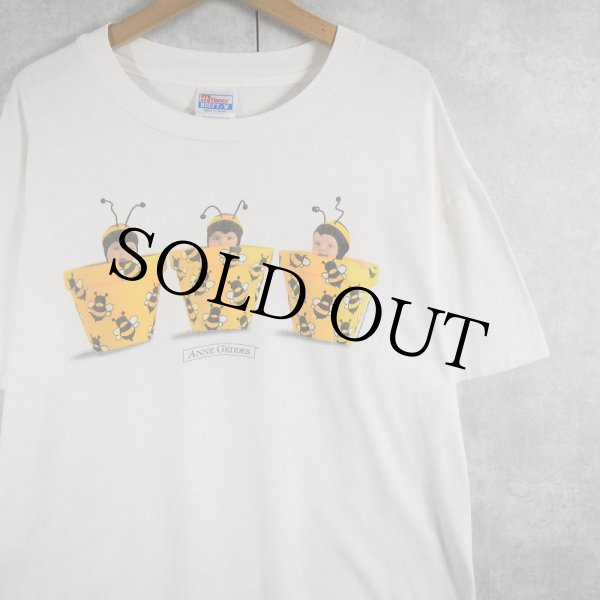 あ*あ様 【入手困難】90s Anne Geddes フォトプリント Tシャツ 90s 90年代 白 ホワイト アメリカ製 半袖 アンゲデス