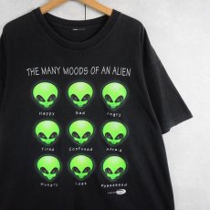 画像1: 90's ALIENS "THE MANY MOODS OF AN ALIEN" エイリアンプリントTシャツ BLACK (1)