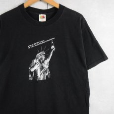 画像1: 2000's 7th St. ENTRY "Prohibition" 自由の女神パロディプリントTシャツ BLACK L (1)