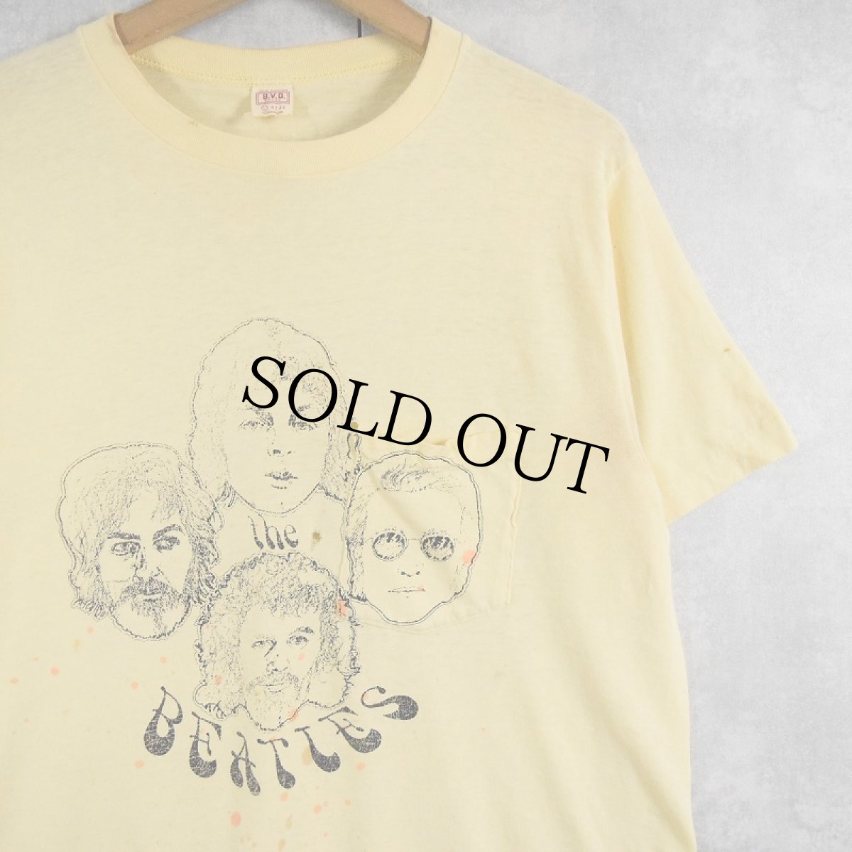 画像1: 70's THE BEATLES ロックバンド プリントTシャツ L (1)